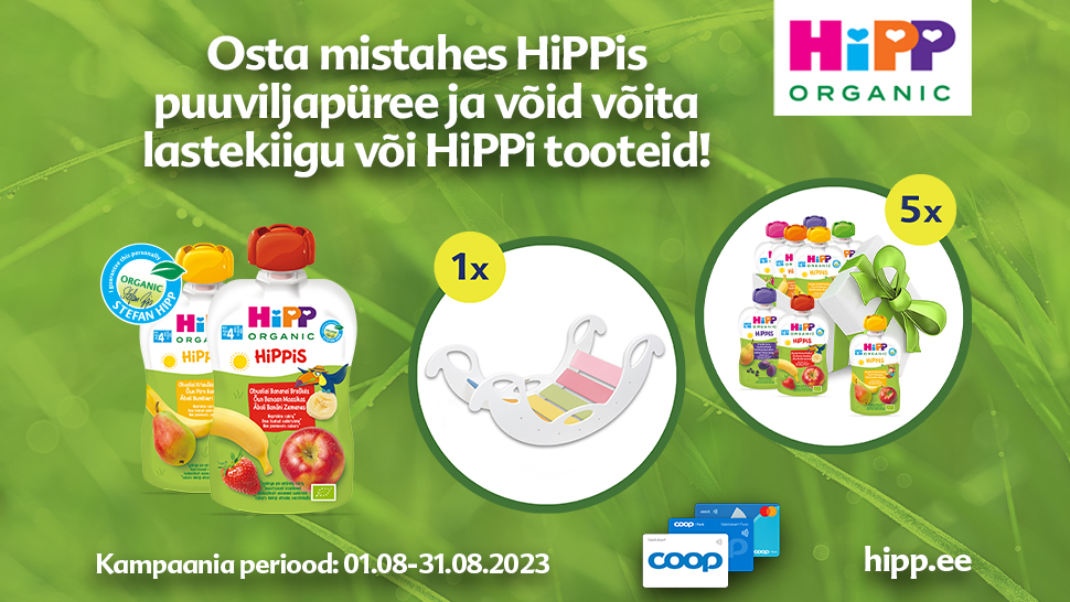 VÕITJAD ON SELGUNUD! Hipp kampaania 01.08-31.08.2023