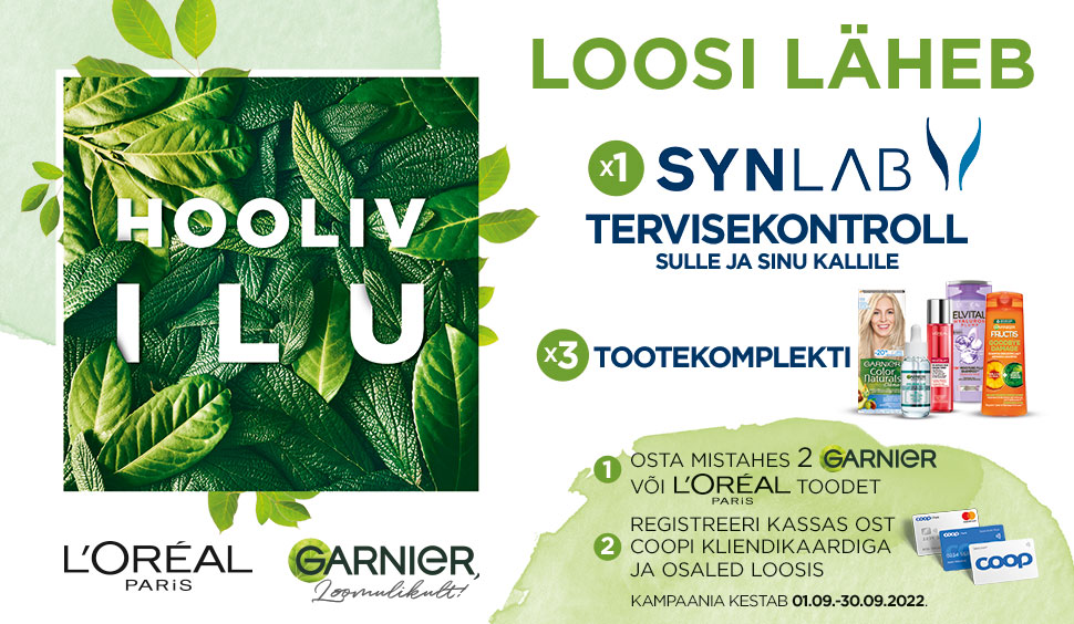 VÕITJAD ON SELGUNUD! L’Oreal Hooliva Ilu kampaania 01.09.-30.09.2022