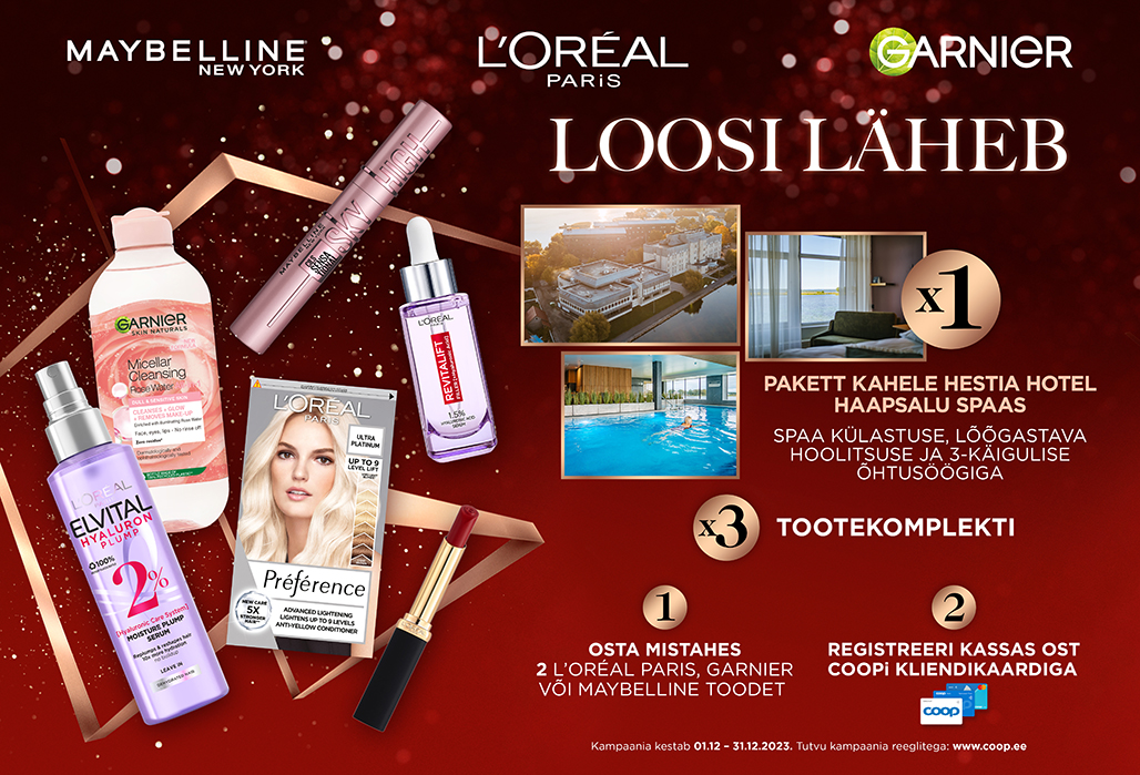VÕITJAD ON SELGUNUD! L'Oréal kampaania 01.12.-31.12.2023