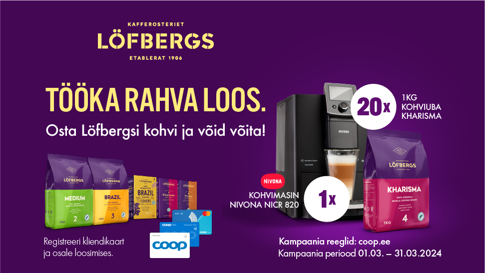 VÕITJAD ON SELGUNUD! Löfbergs kampaania 01.03.-31.03.2024
