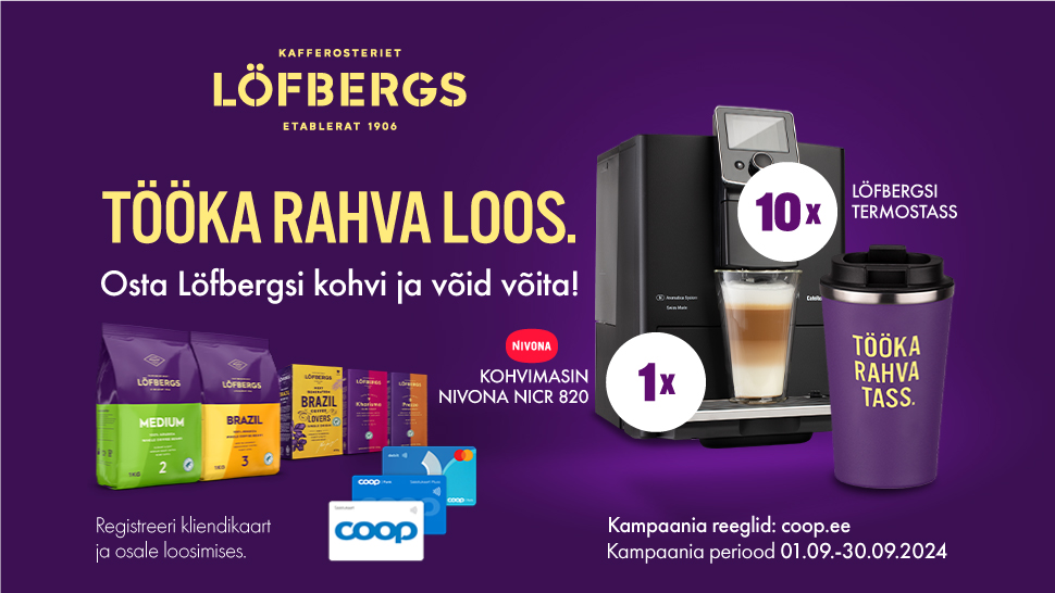 VÕITJAD ON SELGUNUD! Löfbergs kampaania 01.09.-30.09.2024