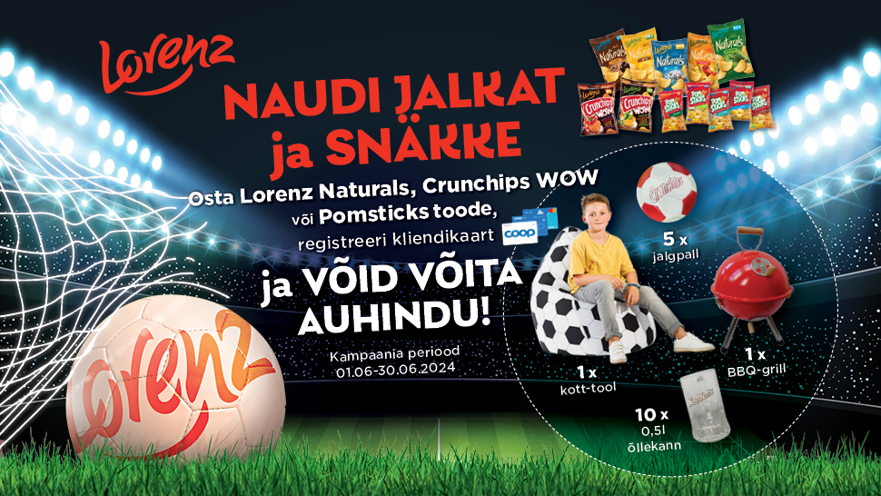 VÕITJAD ON SELGUNUD! Lorenz kampaania 01.06 - 30.06.2024