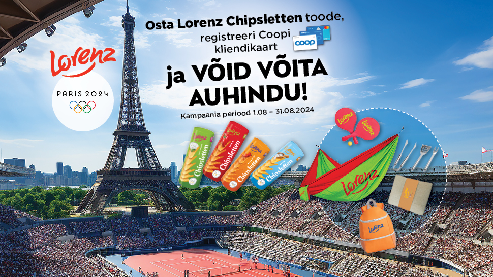VÕITJAD ON SELGUNUD! LORENZ Chipsletten kampaania 01.08-31.08.2024