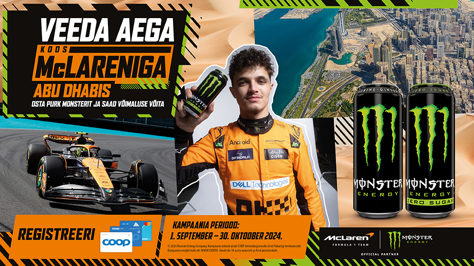 VÕITJA ON SELGUNUD! MONSTER energiajoogi kampaania 01.09.-31.10.2024
