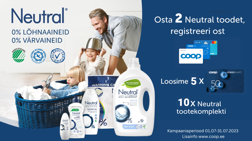 VÕITJAD ON SELGUNUD! Neutral kampaania 01.07-31.07.2023