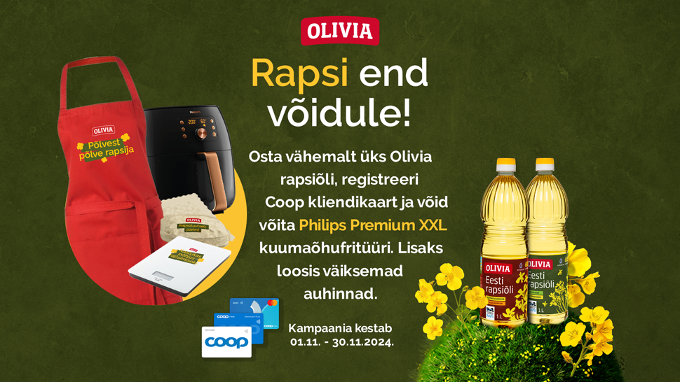 Rapsiõli Olivia kampaania 01.11.-30.11.2024