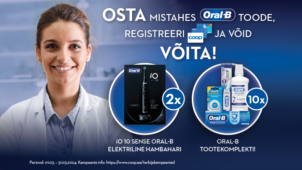 VÕITJAD ON SELGUNUD! Oral-B kampaania 01.03.-31.03.2024