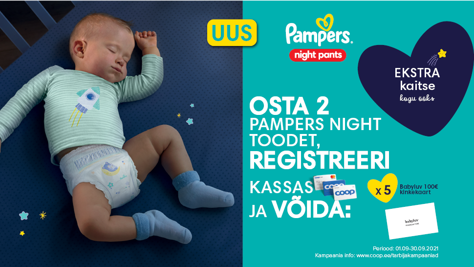 VÕITJAD ON SELGUNUD! Pampers Night kampaania 01.09-30.09