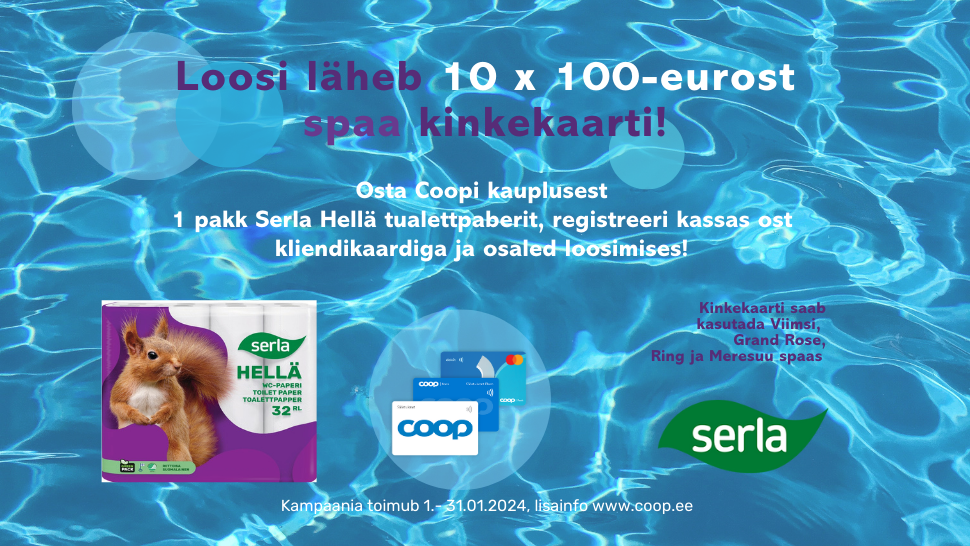 VÕITJAD ON SELGUNUD! Serla kampaania 01.01.-31.01.2024