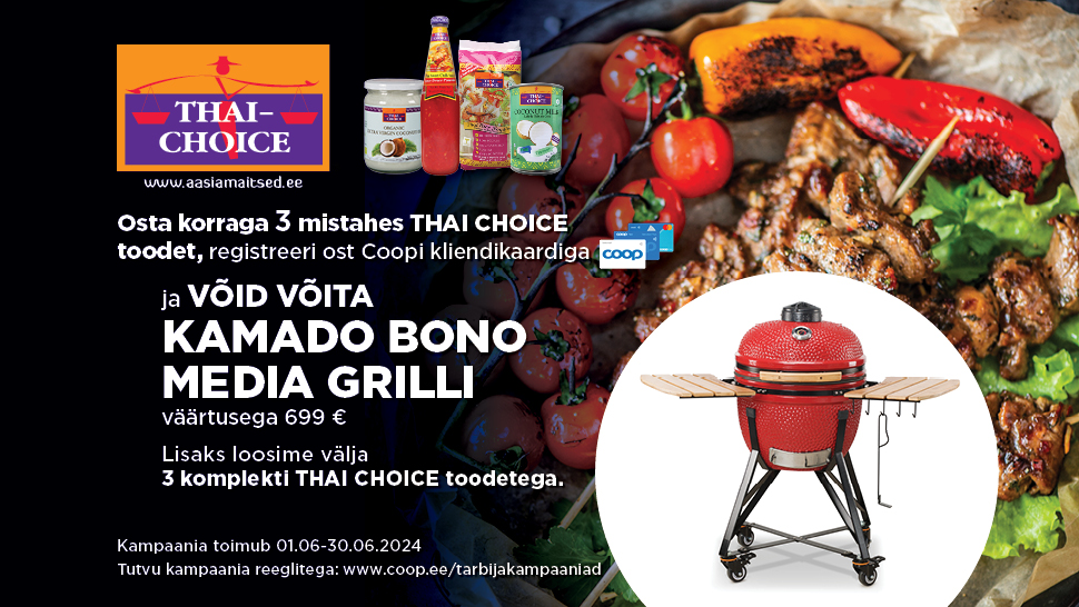 VÕITJAD ON SELGUNUD! Thai Choice kampaania 01.06 - 30.06.2024