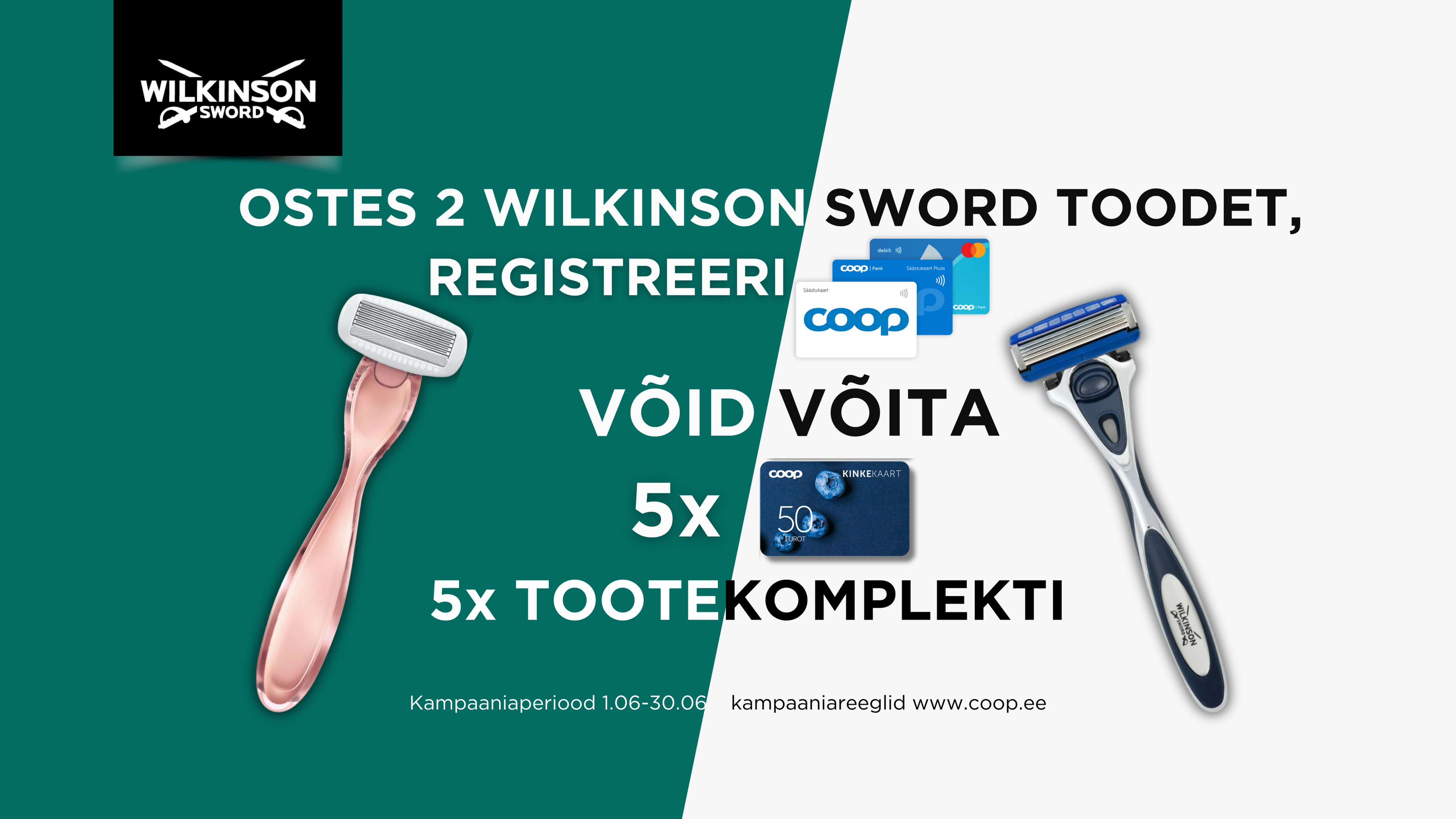VÕITJAD ON SELGUNUD!  Wilkinson Sword kampaania 01.06 - 30.06.2024