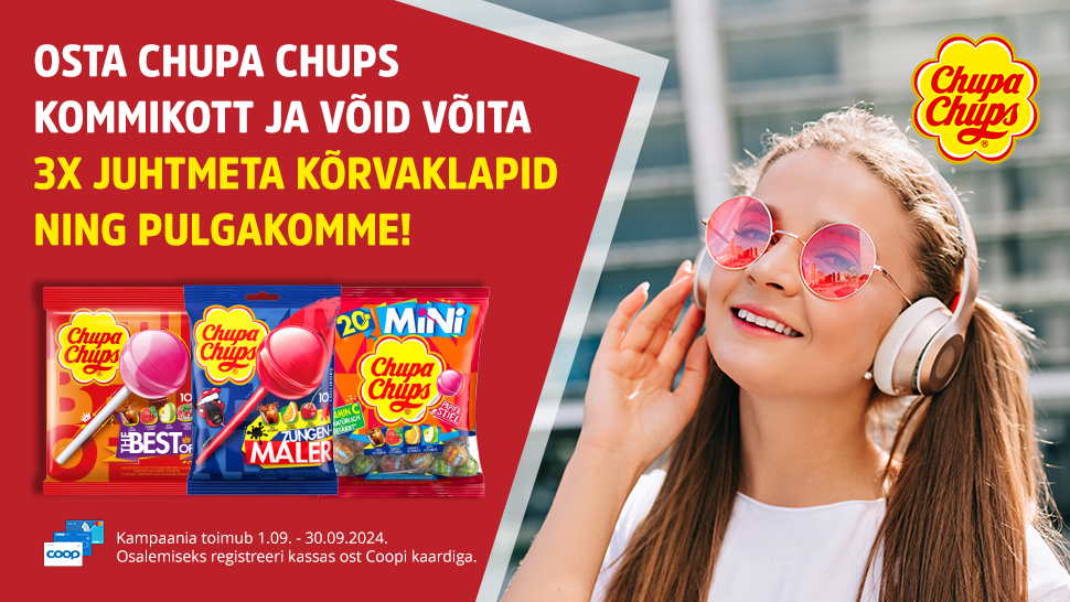 VÕITJAD ON SELGUNUD! Chupa Chups kampaania 01.09.-30.09.2024