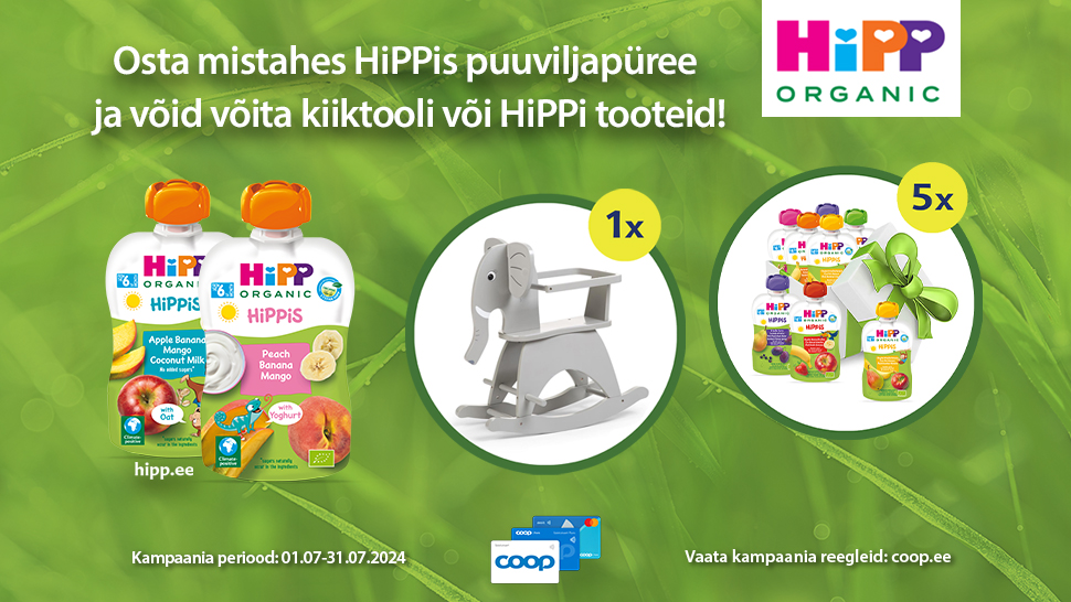 VÕITJAD ON SELGUNUD! HiPP kampaania 01.07.-31.07.2024