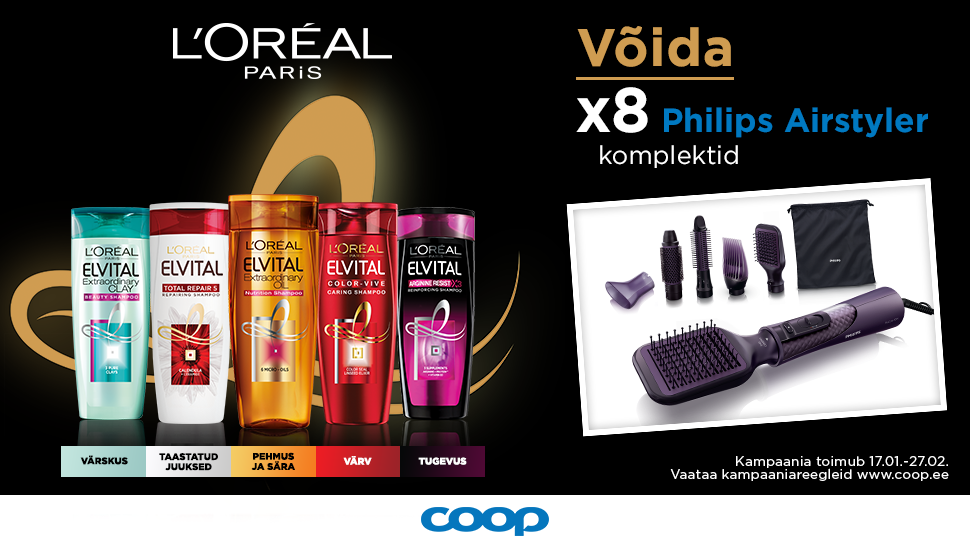 VÕITJAD ON SELGUNUD! Elvital kampaania 17.01.-27.02.2018