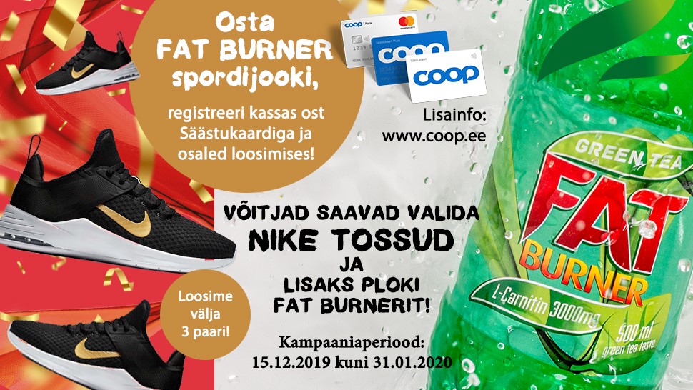 VÕITJAD ON SELGUNUD! Fat Burner kampaania 15.12-31.01