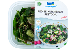 Redise-kurgisalat pestoga Sööme targalt