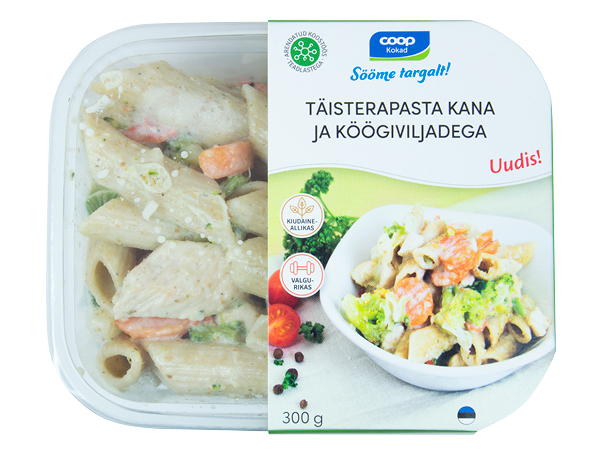 Täisterapasta kana ja köögiviljadega Sööme targalt