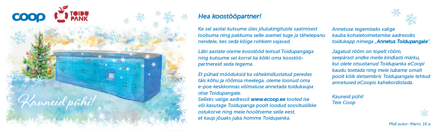 Coop Eesti pühadetervitus