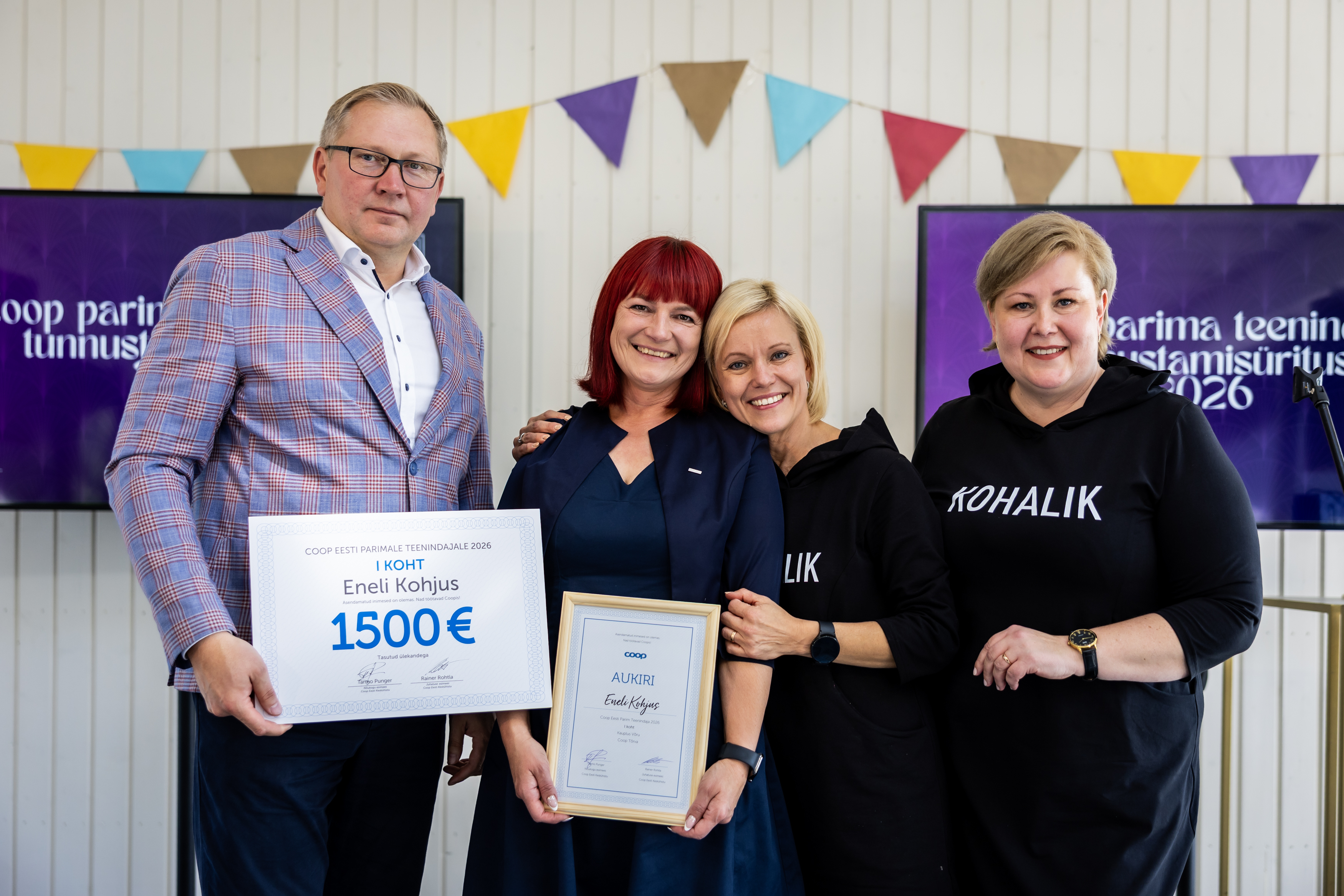 Coopi 2026. aasta parima klienditeenindaja tiitli pälvis Eneli Kohjus (Kauplus Võru, Coop Tõrva). Foto: Erlend Staub