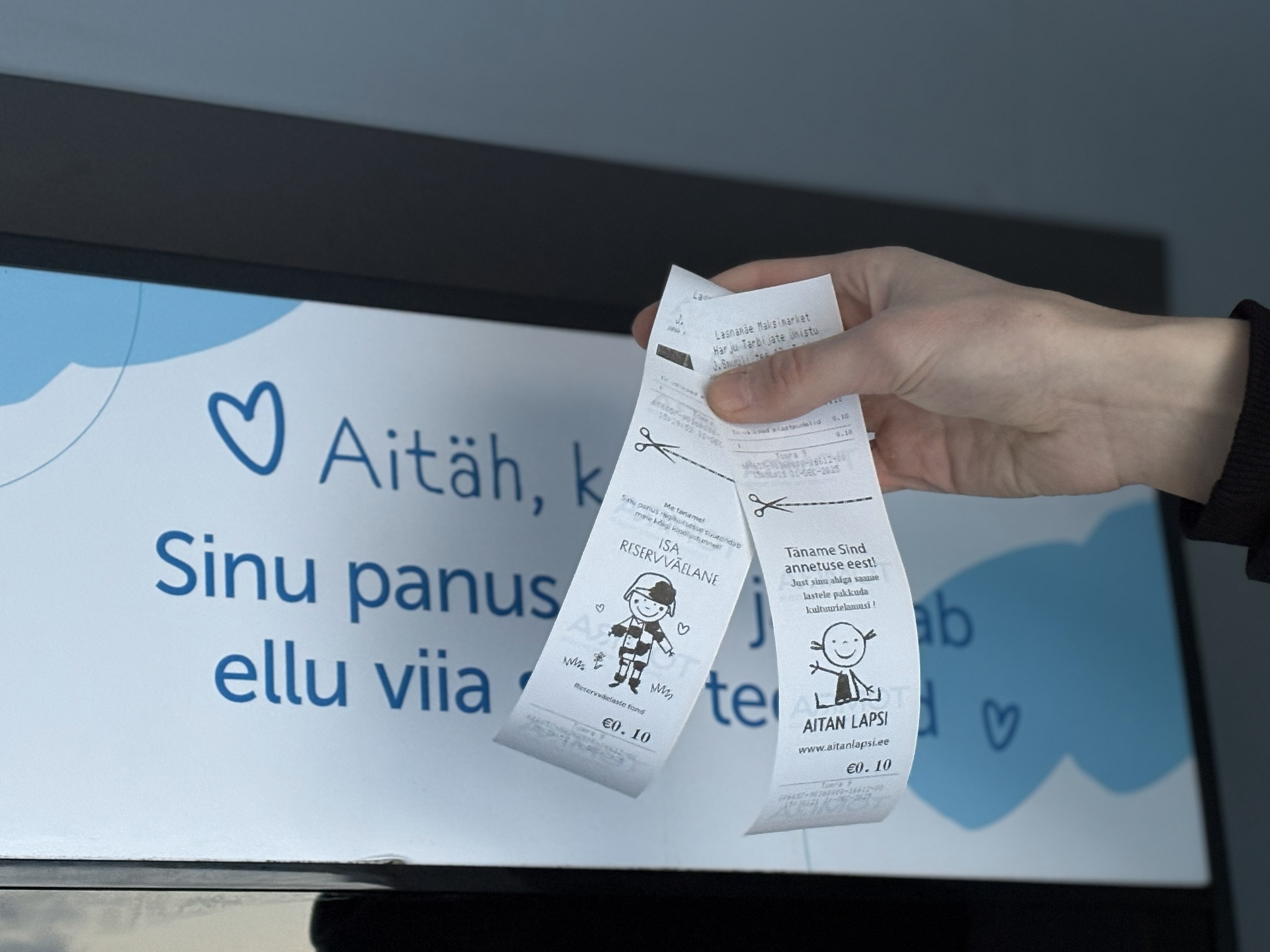 Coopi taaraautomaatides saab taararaha annetada nii lastele kui reservväelastele.