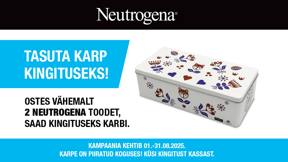 Neutrogena kinkekarp metallist 01.08-31.08.2025 tarbijamäng