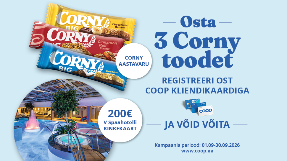 „CORNY annab puhkusele hoogu!“  tarbijamäng