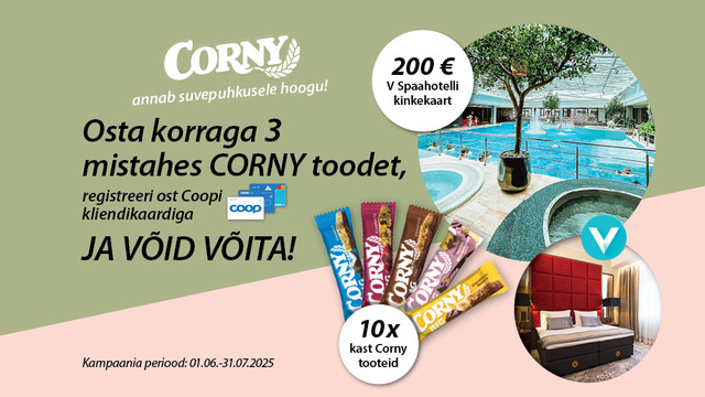 „CORNY annab suvepuhkusele hoogu!“ tarbijamäng