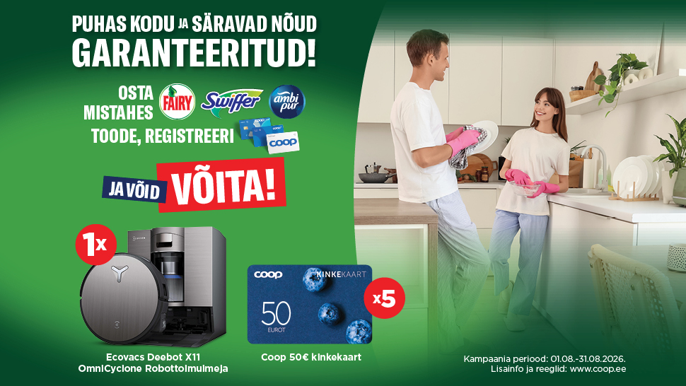 Puhas kodu ja säravad nõud garanteeritud tarbijamäng