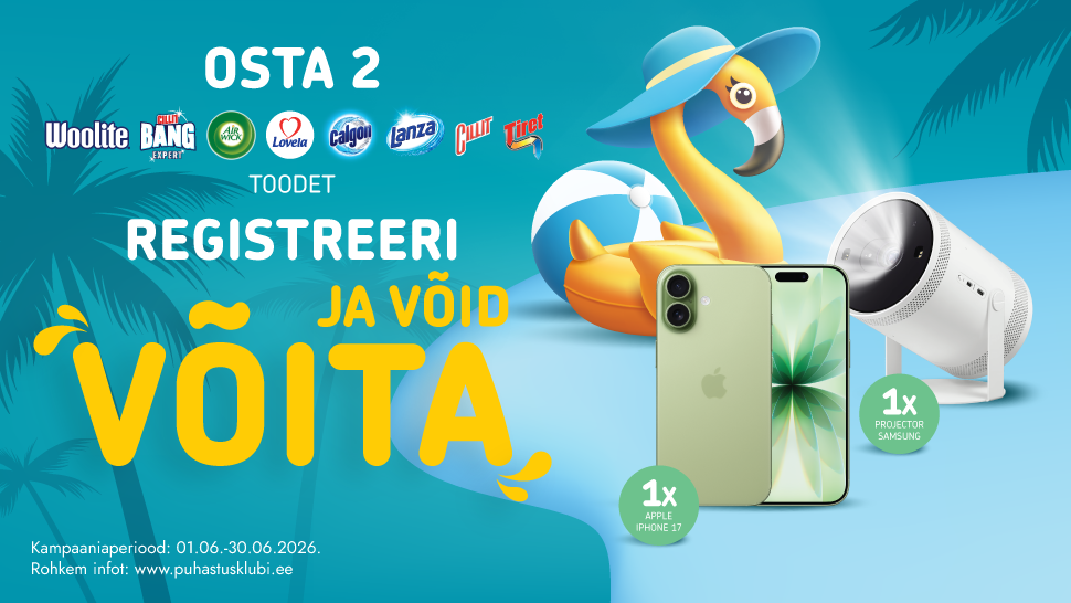 Air Wick, Woolite, Cillit Bang, Calgon, Lanza, Tiret ja Cillit toodete kampaania