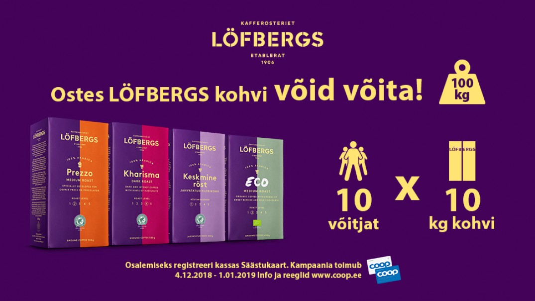 VÕITJAD ON SELGUNUD! Löfbergs kampaania 04.12-01.01