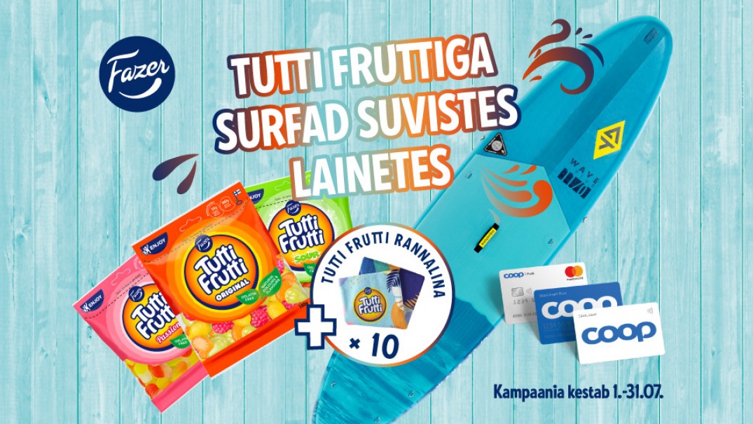 VÕITJAD ON SELGUNUD! Fazer Tutti Frutti kampaania 01.07-31.07