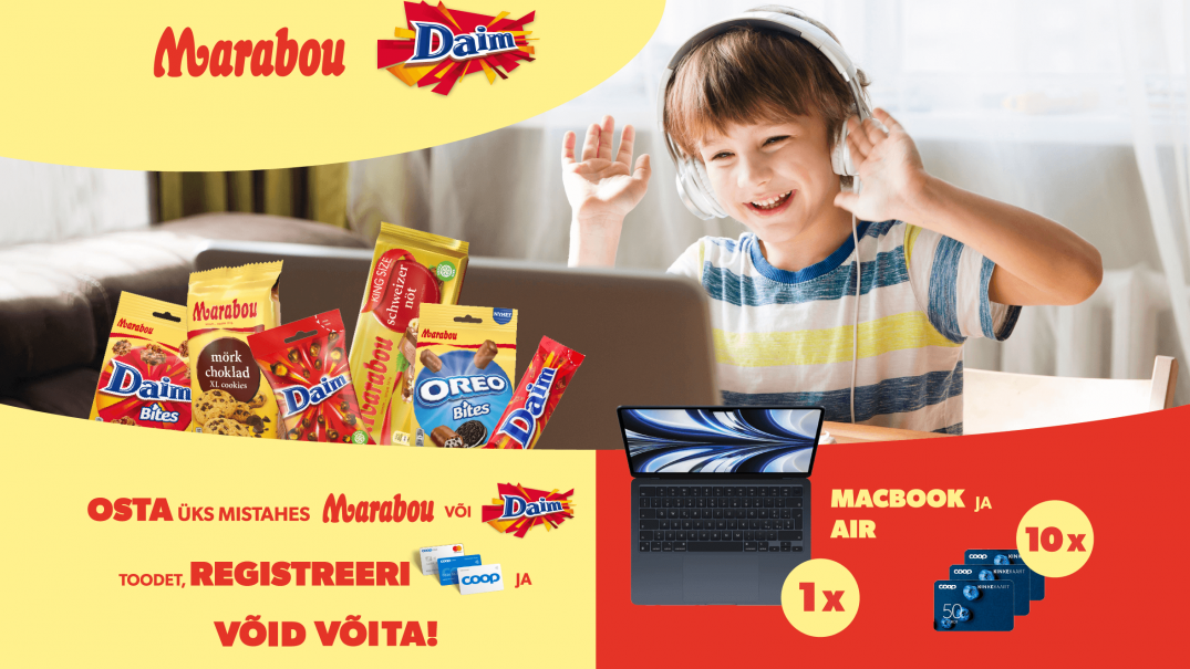 VÕITJAD ON SELGUNUD! Marabou/Daim kampaania 1.10-31.10