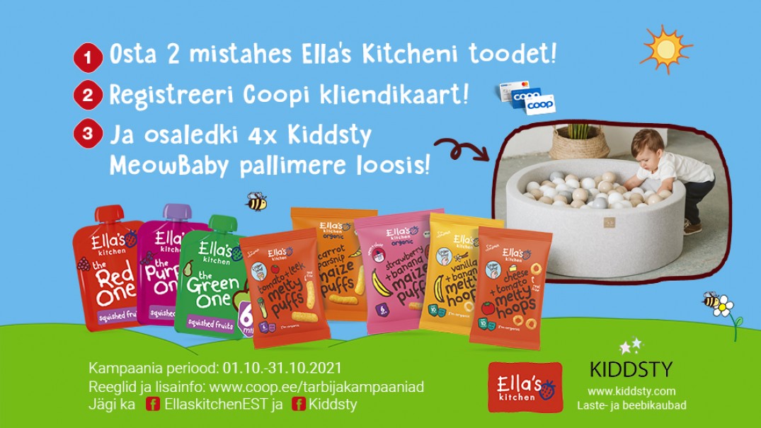 VÕITJAD ON SELGUNUD! Ella’s Kitchen kampaania 01.10-31.10