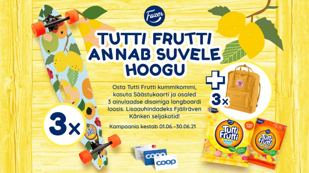 VÕITJAD ON SELGUNUD! Fazer Tutti Frutti kampaania 01.06-30.06