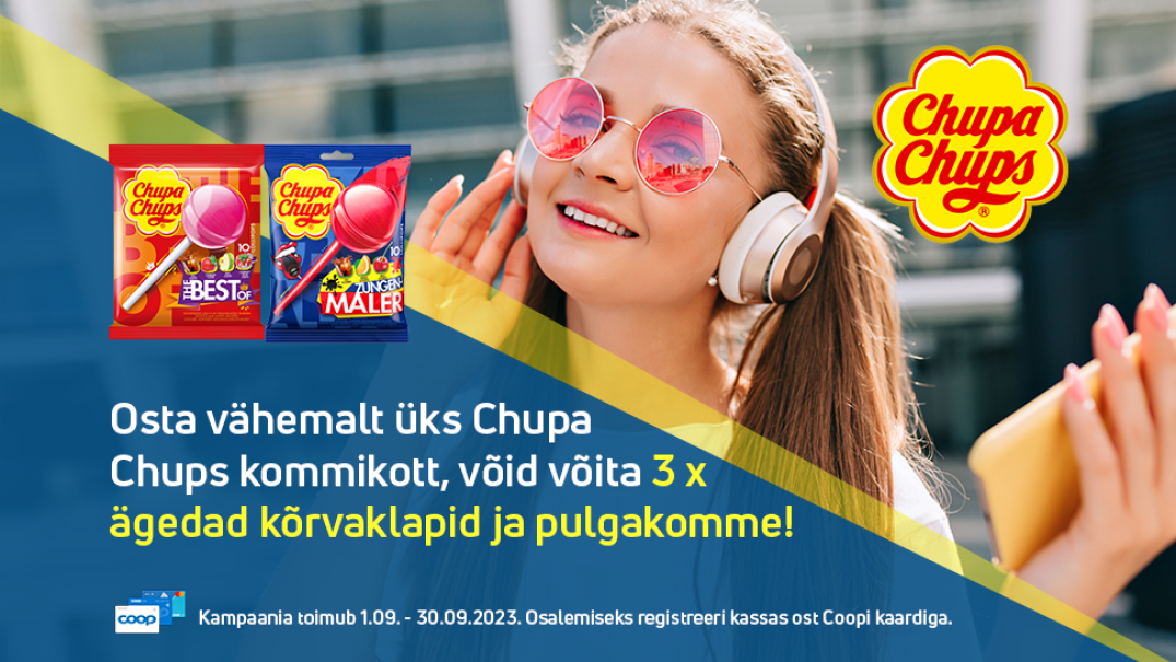 VÕITJAD ON SELGUNUD! Chupa Chups kampaania 01.09.-30.09.2023