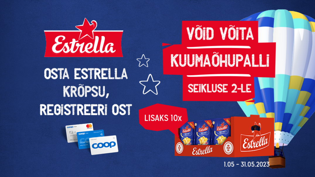 VÕITJAD ON SELGUNUD! Estrella kampaania 01.05-31.05.2023