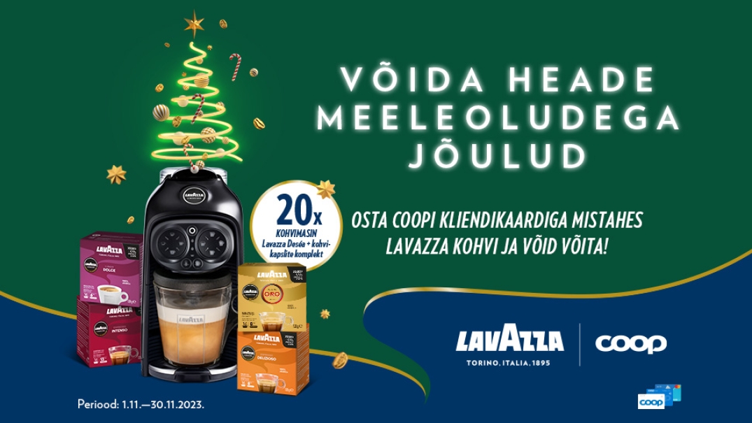 VÕITJAD ON SELGUNUD! Lavazza kampaania 01.11.-30.11.2023