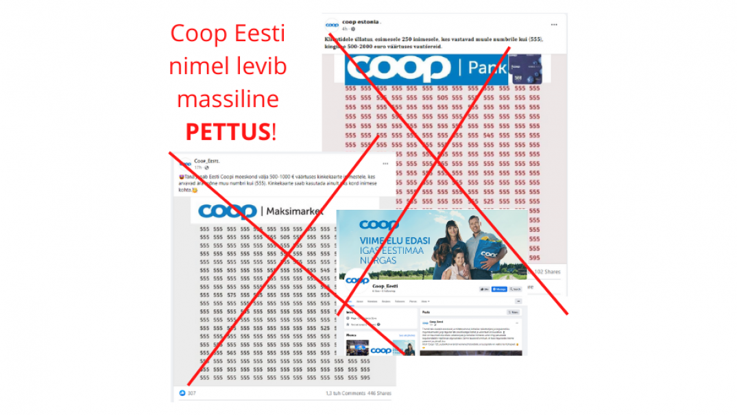 Sotsiaalmeedias levivad pettused Coopi nimel