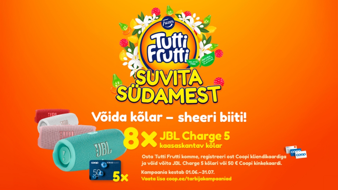 VÕITJAD ON SELGUNUD! Tutti Frutti kampaania 01.06-31.07.2023