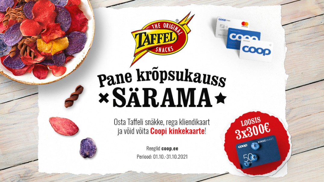 VÕITJAD ON SELGUNUD! Taffel kampaania 01.10-31.10