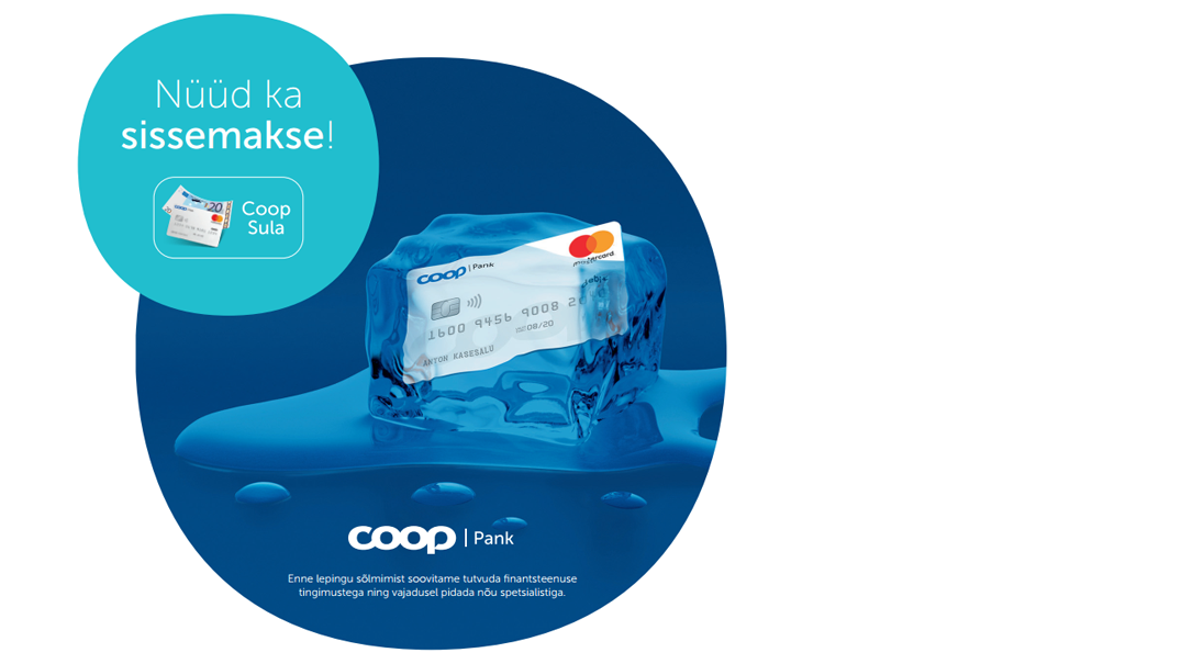 Coop Pank avab sularaha sissemaksete teenuse Coopi kauplustes