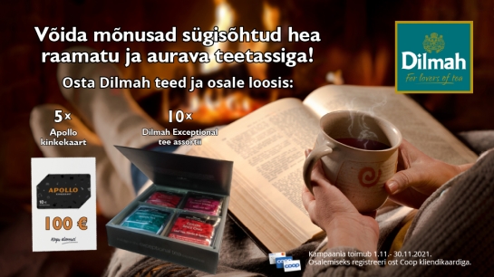VÕITJAD ON SELGUNUD! Dilmah kampaania 01.11-30.11
