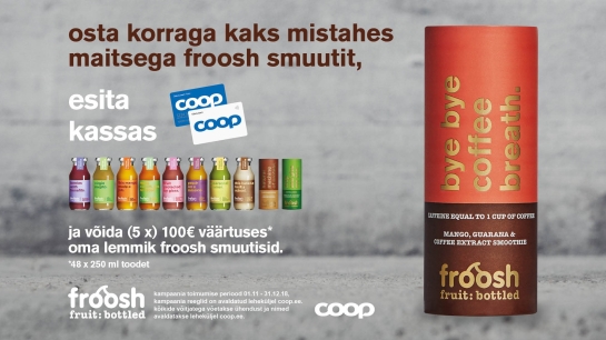 VÕITJAD ON SELGUNUD! Froosh kampaania 01.11-31.12