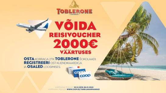 VÕITJA ON SELGUNUD! Toblerone kampaania 03.12.2019-06.01.2020