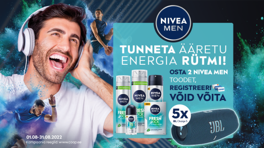 VÕITJAD ON SELGUNUD! Nivea Men kampaania 01.08.-31.08.2022