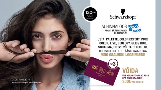 VÕITJAD ON SELGUNUD! Schwarzkopf kampaania 01.05-31.05