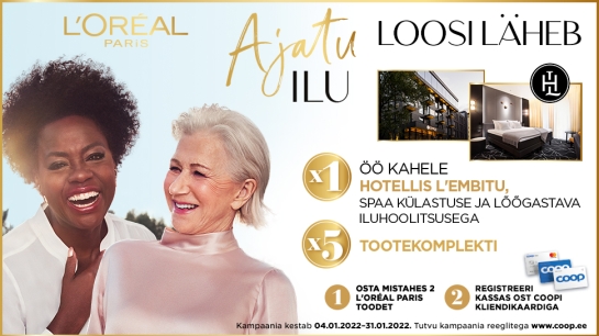 VÕITJAD ON SELGUNUD! L’Oréal Paris kampaania 4.01.-31.01.2022