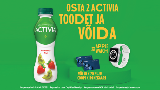 VÕITJAD ON SELGUNUD! Activia kampaania 01.06-30.06