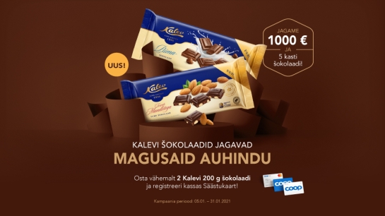VÕITJAD ON SELGUNUD! Kalev šokolaadide kampaania 05.01-31.01