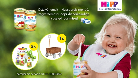 VÕITJAD ON SELGUNUD! HIPP kampaania 1.03-31.03